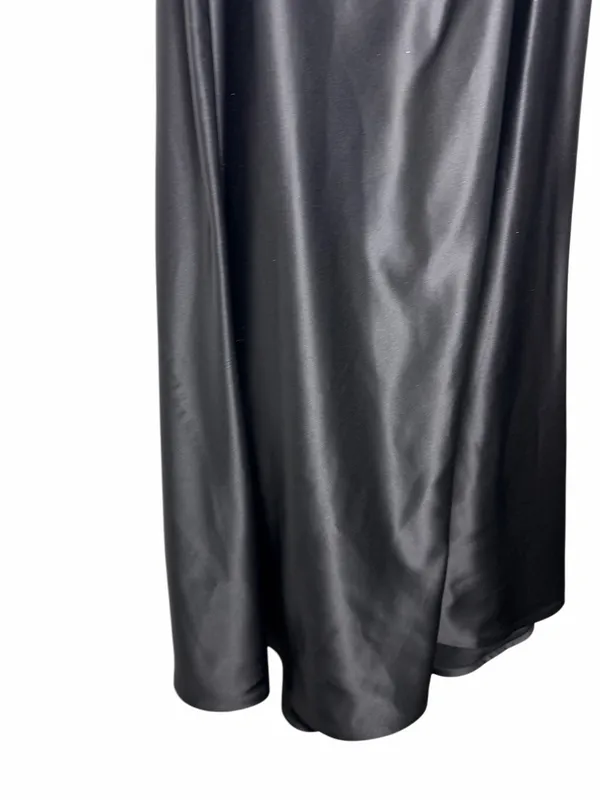 TADASHI SHOJI Black Satin Maxi Skirt - Image 6