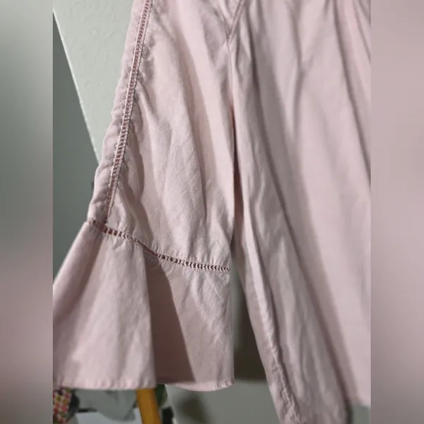 Abercrombie & Fitch Women's‎ Blush Boho Trumpet Bell 3/4 Sleeve Blouse M Prairie - Image 3