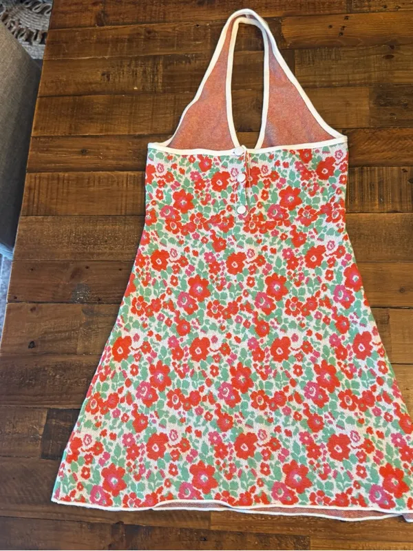 ZARA Floral‎ Halter Mini Dress - Image 4