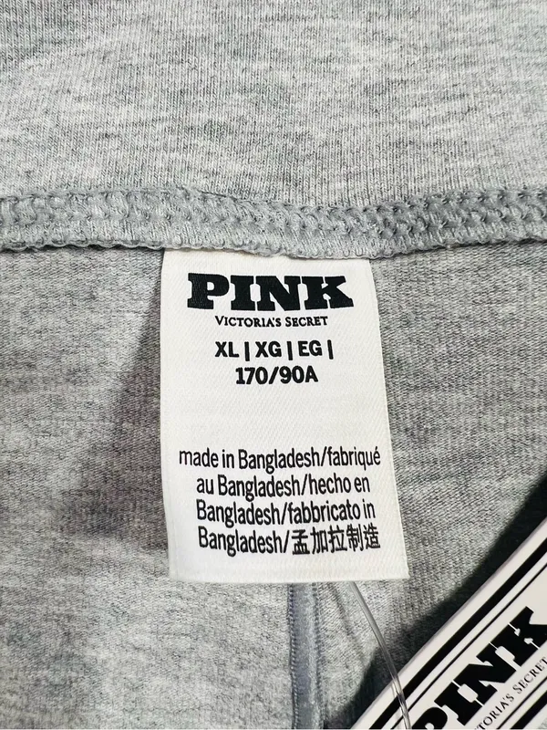 Victoria’s Secret PINK All-Day Cotton Foldover 3” Bike Shorts Heather Grey XL - Image 8