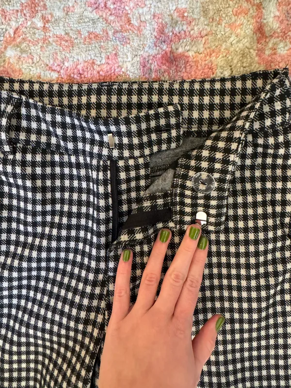 Houndstooth Black And White Pants Size XS - Image 4