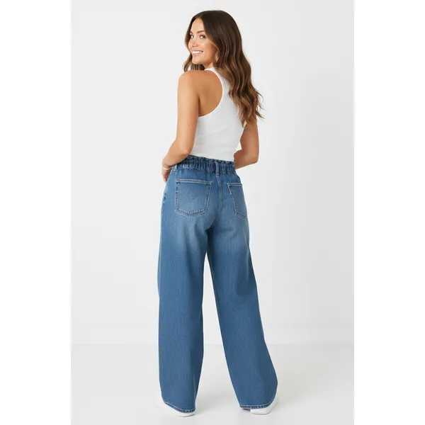 Celebrity Pink Juniors Mandy Baggy Jeans Size S Medium Wash High Rise Wide Leg - Image 7