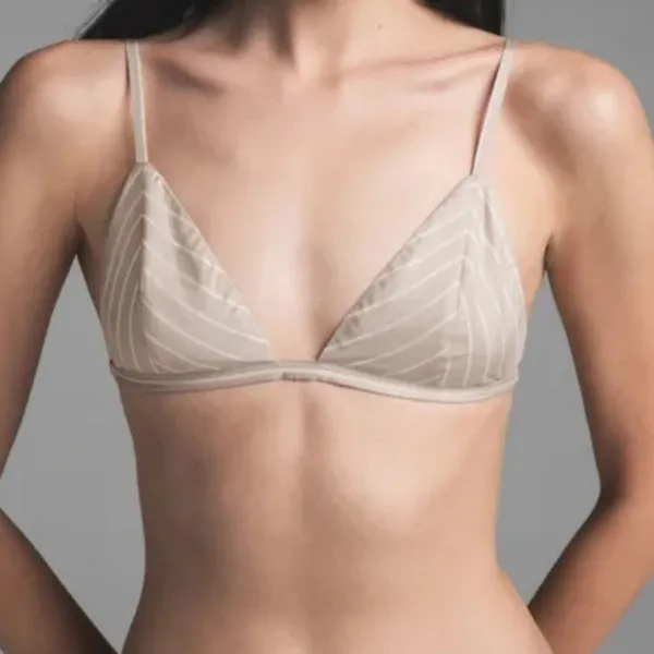 SKIMS Cotton Poplin Triangle Bralette | Women’s Minimal Lingerie Top - Image 3