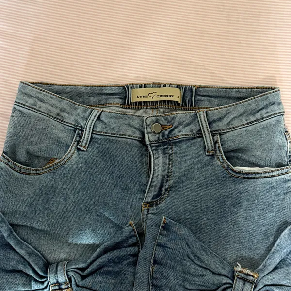 Cargo ribbon pants Blue - Image 2