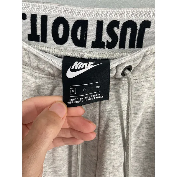 Nike Womens Joggers Gray Heathered Just Do It Waistband Small - Image 4