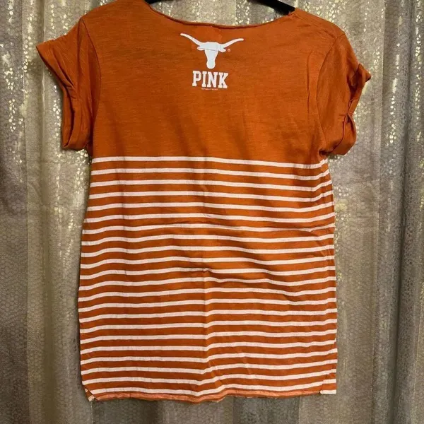 PINK Victorias Secret 5th & Ocean Orange Texas Longhorns Small Top - Image 2