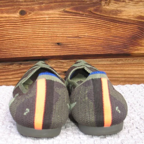 Rothy's The Point Olive Limited Edition Camo Flats Loafers - Image 7