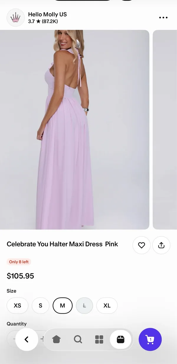 Hello Molly Halter Dress Pink - Image 2