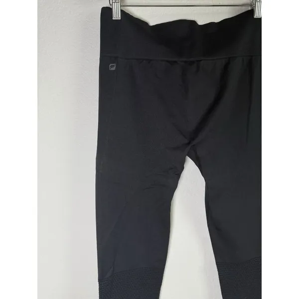 Fabletics Women’s High Waisted Seemless Black Leggings‎ Mesh Pattern Gym Size XL - Image 8