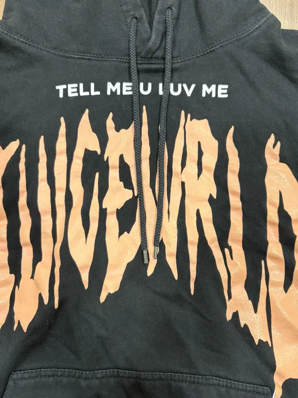 Official Juice WRLD 999 Club "Tell Me U Luv Me" Black Hoodie - Size Medium - Image 2