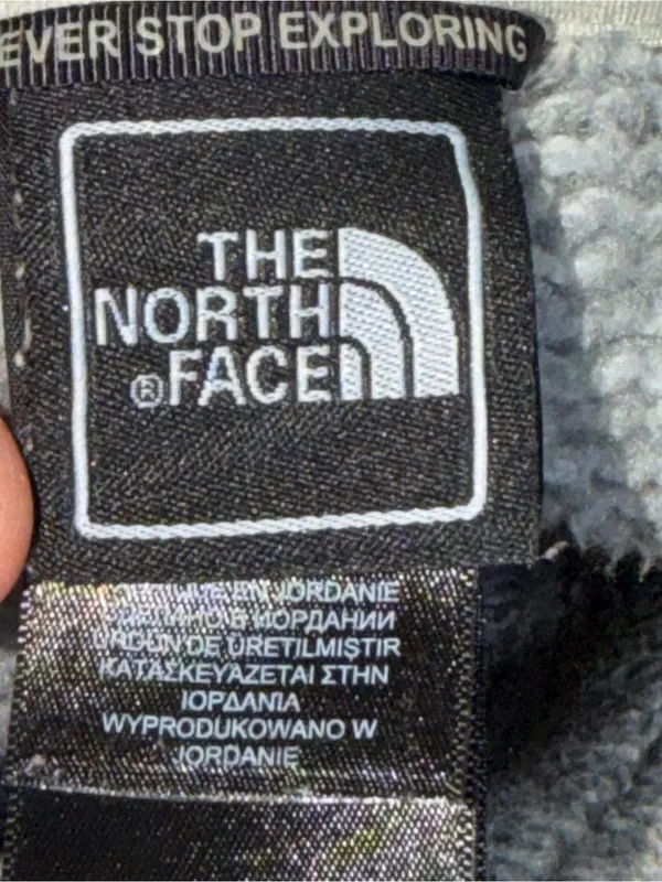 The North Face Fuzzy‎ Sweater Jacket Gray Full Zip Logo Gorpcore Outdoorsy Sz M - Image 3