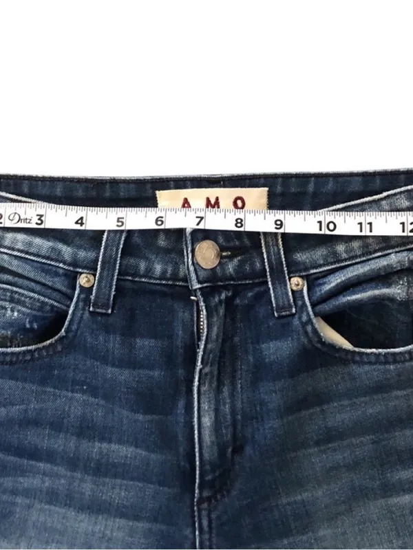 AMO Twist Dark Vintage Blue Wash Women Mid Rise Ankle Jeans Size 25 NWOT - Image 10