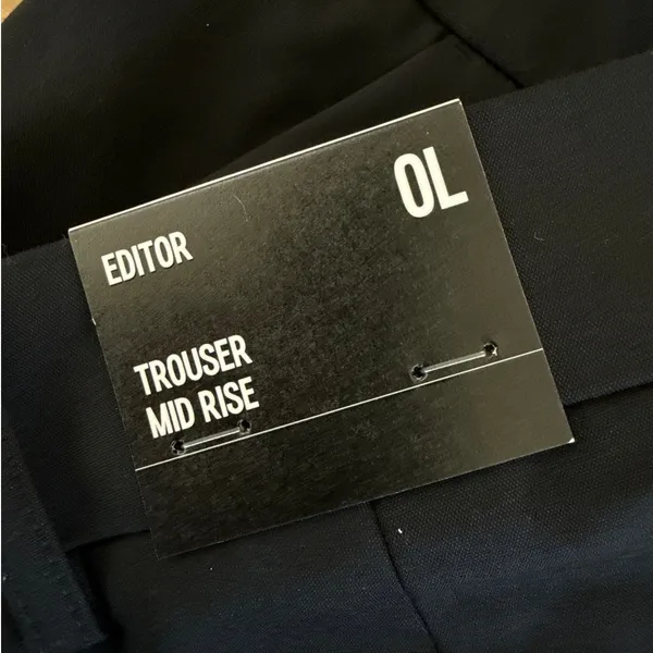 Express Trousers Mid Rise Wide Leg Editor Size 0L Black - Image 4