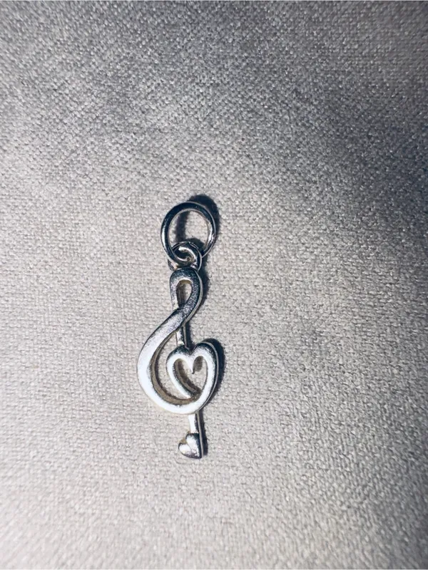 Sterling Silver Musical Notes & heart charms set of 3 - Image 3
