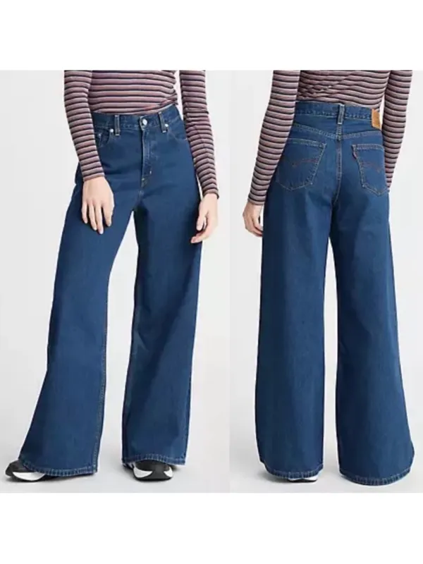 $108 Levi’s Woman’s Premium Loose Wide Leg Denim Jeans,Size 27 - Image 2