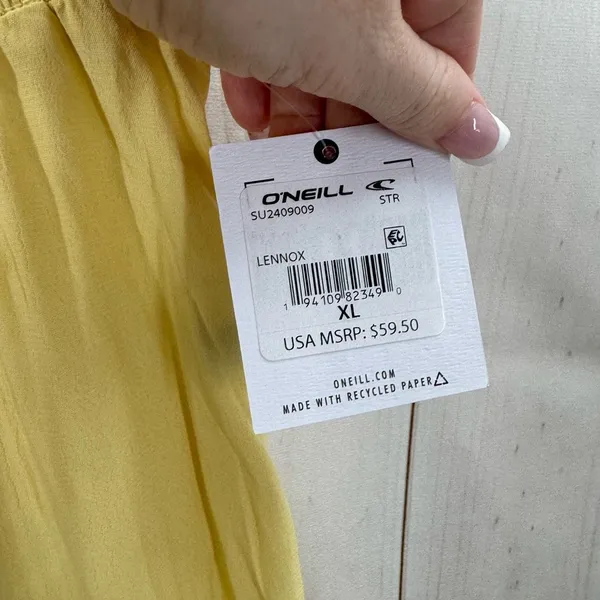 Oneill Women’s XL Yellow Lenox Wide Leg Pants New - Image 2