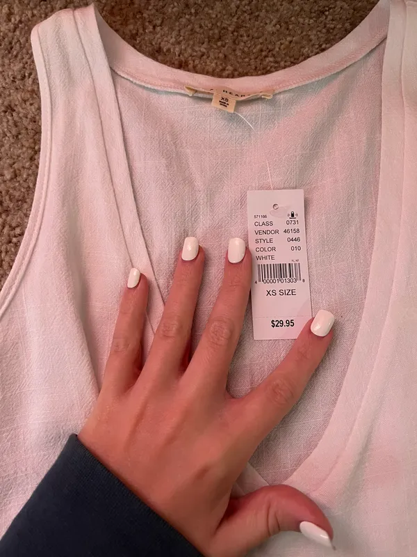 PacSun White Peplum Tank - Image 3