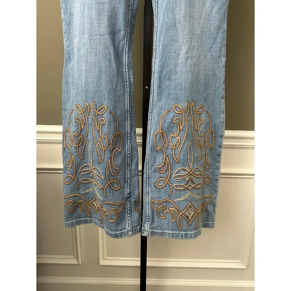 Idyllwind Rebel Light Wash Mid Rise Bootcut Embroidered Jean 14W x 34L - Image 3