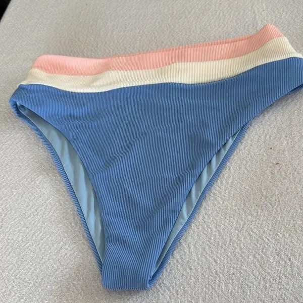 Beach Riot Heidi Colorblock High Waist Bikini Bottom, Size Medium, $98 - Image 11