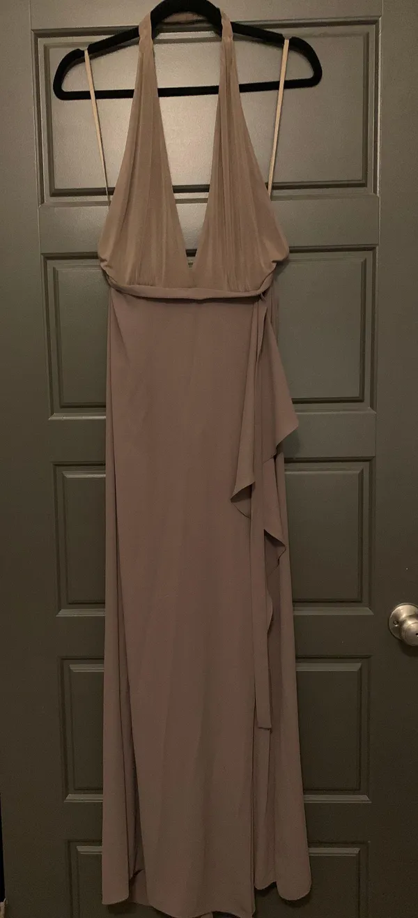 BCBGMAXAZRIA Tan Formal/ Prom Dress - Image 2