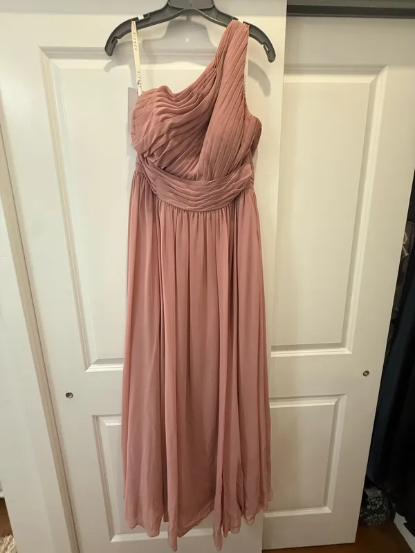 Azazie Bridesmaid Dusty Rose Dress - Image 3