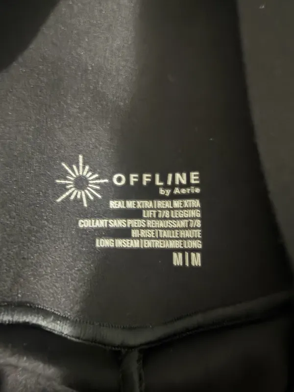 OFFLINE By Aerie Real Me XTRA Hold Up! Lift 7/8 Legging Black Athletic Medium Long. - Image 5