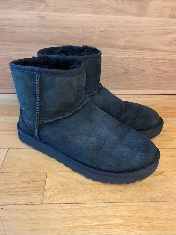 UGG Classic Mini Black Boots - Size 8 - Image 2