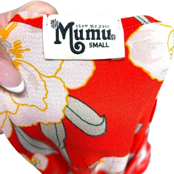 Show Me Your Mumu Bennett Babydoll Dress Southern Red Pebble Floral Size‎ Small - Image 8