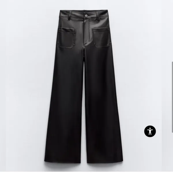 Zara The Marine Straight Faux Leather Pants US Size O - Image 2