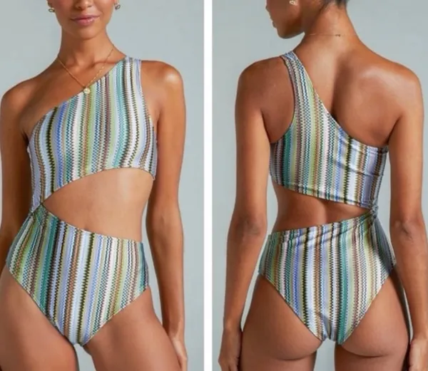 Noli Small Isla One-Piece Swimsuit Asymmetrical One-Shoulder Side Cutout UV 50+ - Image 2