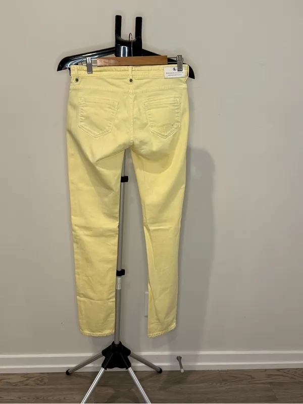 Maison Scotch La Parisienne Yellow Skinny Jeans Size 27/32 Stretch Denim - Image 5