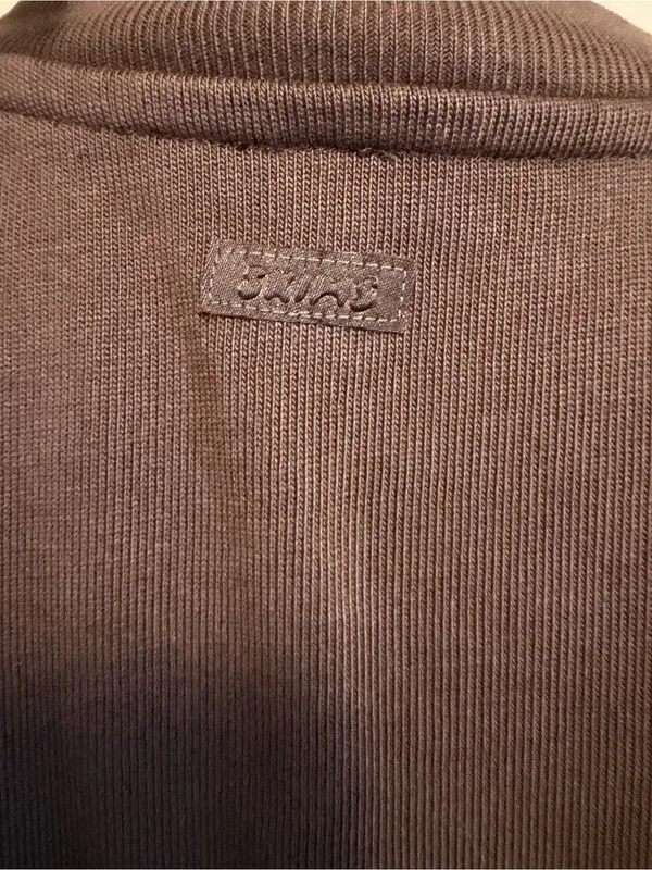 NWT Skims Heavy cotton jersey oversized long sleeve tee size xs espresso - Image 7