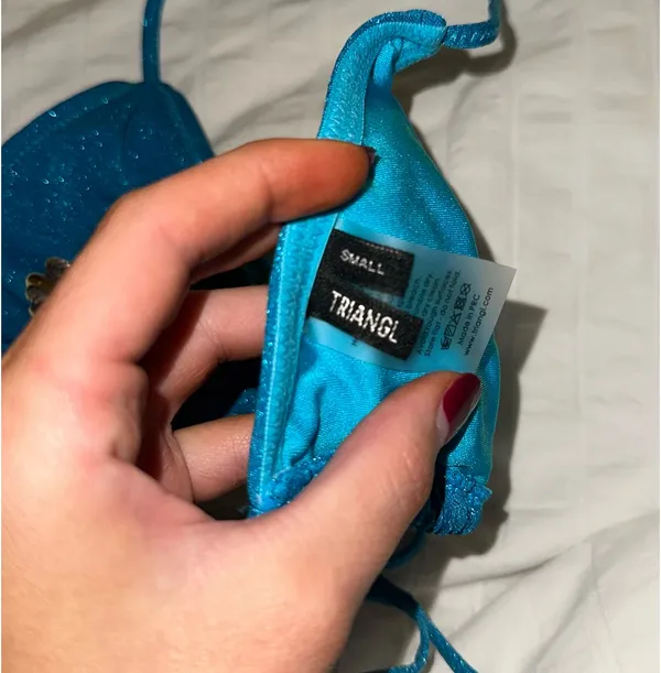 Triangl Bikini Top Blue sparkle  - Image 2