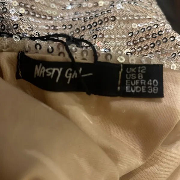 Nasty Gal New Sequin Lace Up Back Midi Dress‎ - Image 7
