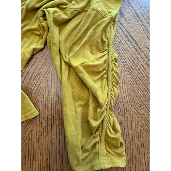 FP Movement‎ Mustard Yellow Organic Pima Cotton Ruched Sleeve Hoodie XS - Image 6