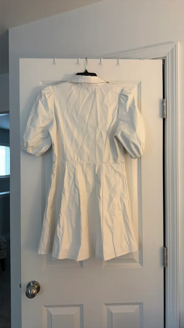 TCEC White Pleather Mini Dress - Image 2
