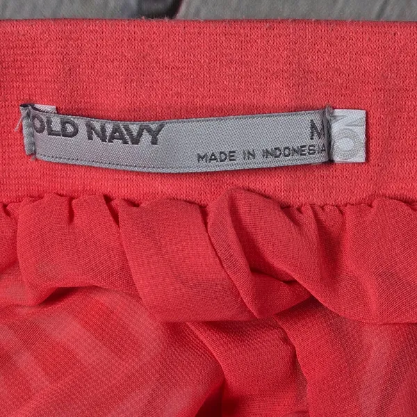 Old‎ Navy Womens Maxi Strapless Tube Dress Coral White Abstract Print Size M - Image 3