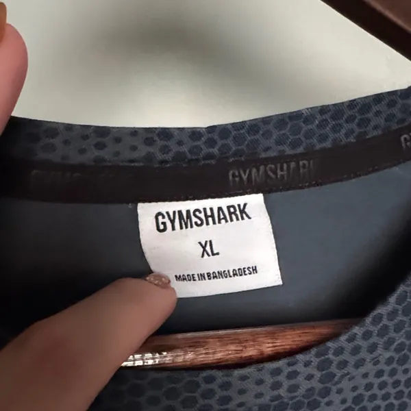 Gymshark‎ Sleeveless muscle Textured Blue gym tee - Image 2
