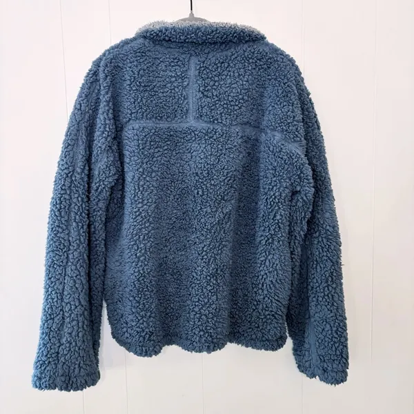 Thread & Supply Blue Daydream Sherpa Pullover Sweatshirt M - Image 3