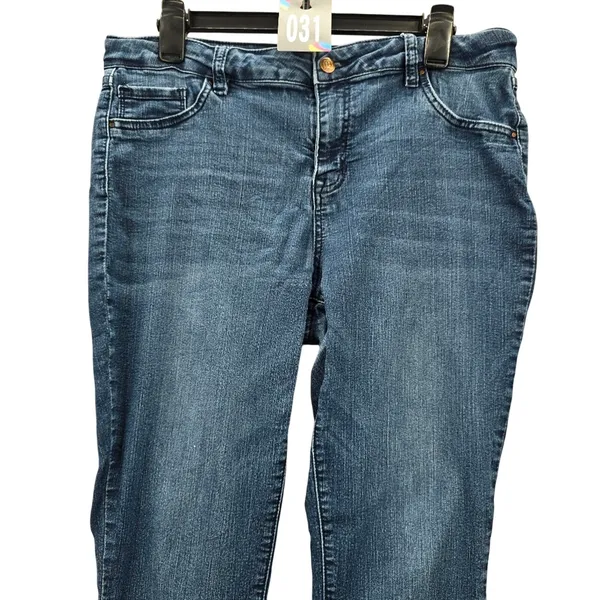 D. Jeans Blue Straight Tapered Skinny‎ Stretch Denim Pants Jeans 14 - Image 3
