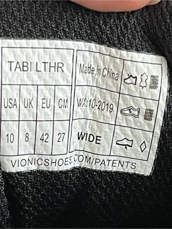Vionic Tabi Black Leather Sneakers Women’s Size 10 Wide Comfortable - Image 8