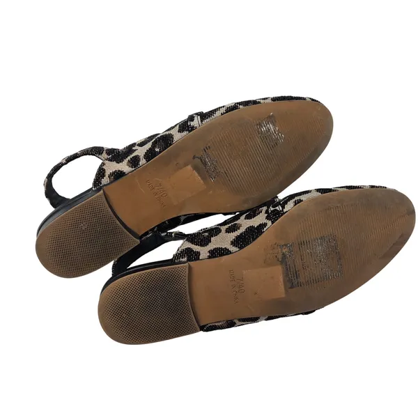 Chic Topshop Leopard Print Slingback Almond Toe Gold Horsebit - US 7 - Image 7