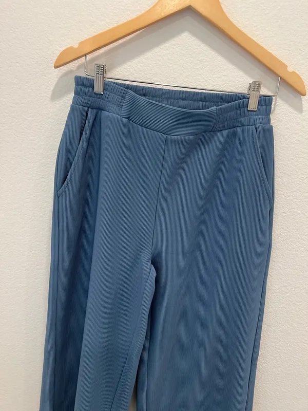 Relaxed Two-Piece Lounge Set in Dusty Blue by Zenana Size M - Image 2