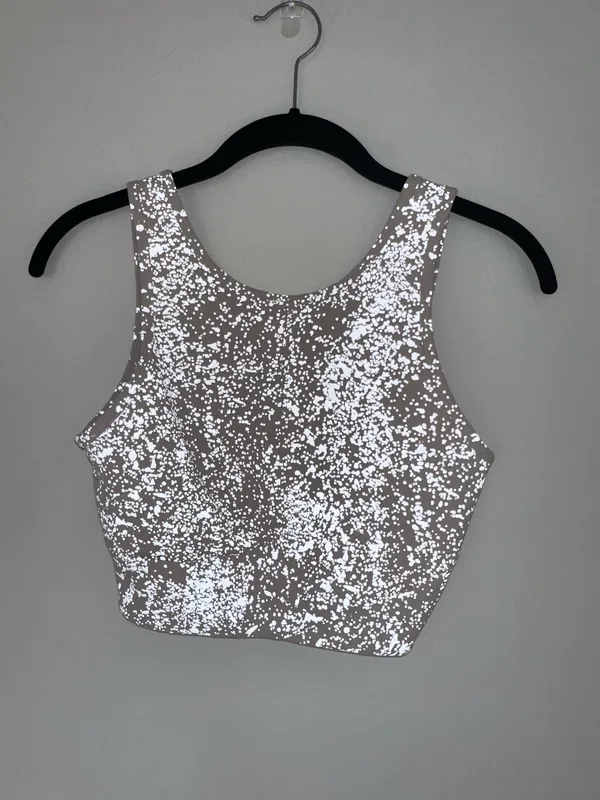 Lululemon Energetic Edge Cropped Tank Light Chrome 4 - Image 5