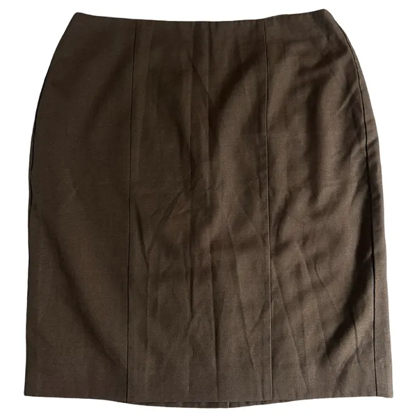 Ann Taylor 6P Brown Wool Blend Pencil Skirt Preppy Office Academia - Image 2
