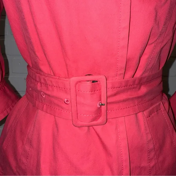 Banana Republic Pink Y2K Style Belted Trench Coat - Image 6