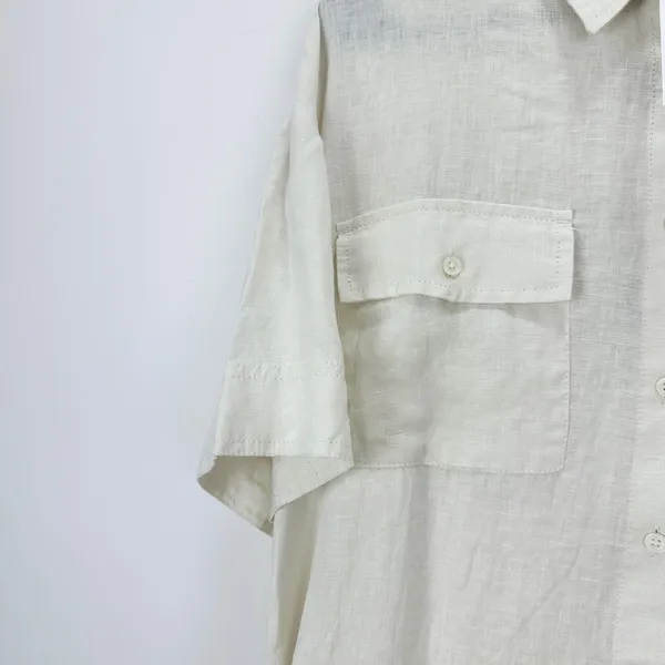 J.Crew Tall Utility Shirtdress Linen Natural Beige Relaxed Pockets Small NWT - Image 8