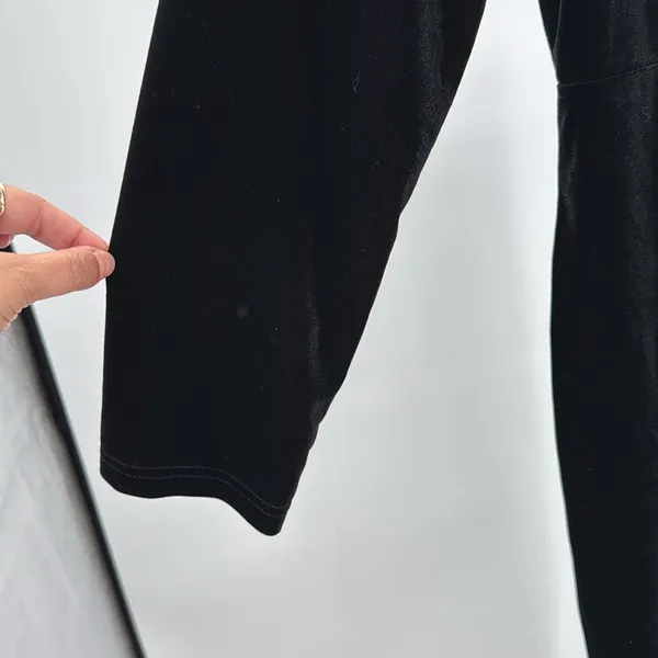 Lulu's Elegant Black Velvet One Shoulder Dress high slit XXL event party formal - Image 5