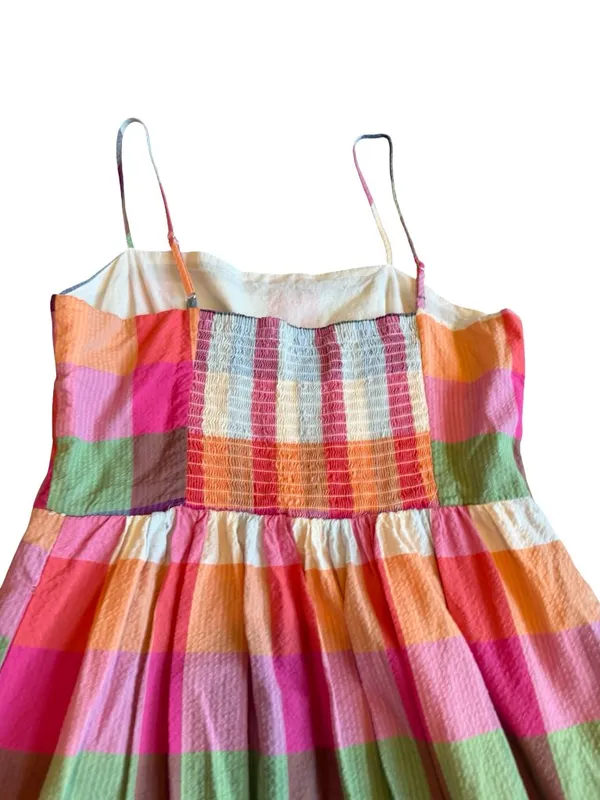 Kate Spade For Target Colorful Plaid Dress A-Line Spaghetti Strap Size Small - Image 8