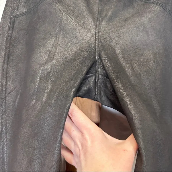 Free People Black Midnight Vegan Suede Skinny‎ Pants Size XS - Image 7
